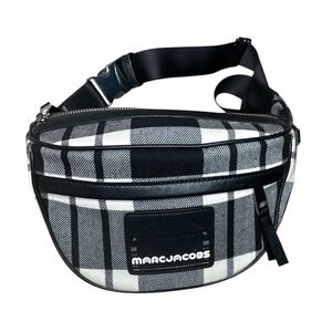 Marc Jacobs Wool Black and White Belt Bag with Cow Leather
